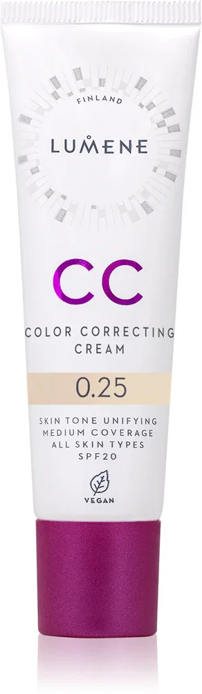 Lumene CC Color Correcting Cream - Корректирующий тональный крем, 30 мл, оттенок 0.25 (Neutral)