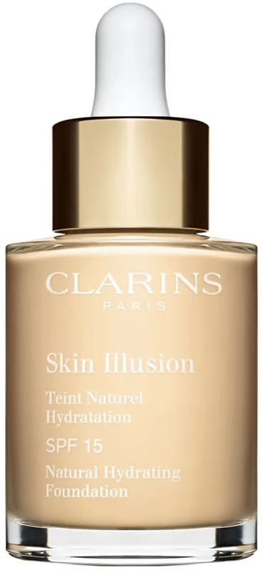Clarins Skin Illusion Natural Hydrating Foundation - Розовое освещение увлажняющий тональный крем SPF 15, 30 мл, оттенок 100.5W Cream