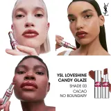 Yves Saint Laurent Loveshine Candy Glaze - Увлажняющий блеск для губ для женщин 44 Nude Lavalliere, оттенок 3 Cacao No Boundary — фото 5
