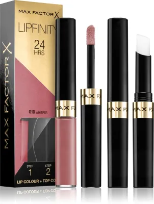 Max Factor Lipfinity Lip Colour - Помада для губ с бальзамом, стойкая., 4 г, оттенок 010 Whisper