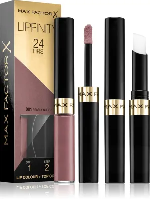 Max Factor Lipfinity Lip Colour - Помада для губ с бальзамом, стойкая., 4 г, оттенок 001 Pearly Nude