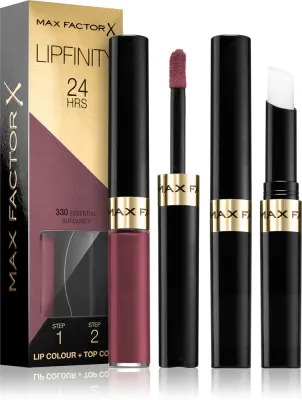 Max Factor Lipfinity Lip Colour - Помада для губ с бальзамом, стойкая., 4 г, оттенок 330 Essential Burgundy