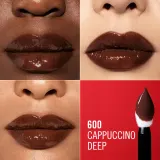 Rimmel Thrill Seeker Lip Latex - Помада в жидкой форме, 6 мл, оттенок 600 Cappuccino Deep — фото 3