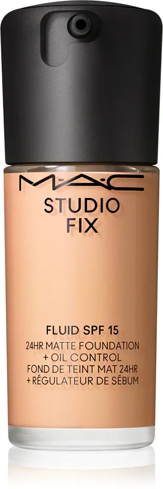 MAC Cosmetics Studio Fix Fluid SPF 15 24HR Matte Foundation + Oil Control - Тональная основа матирующая SPF 15, 30 мл, оттенок N6.5