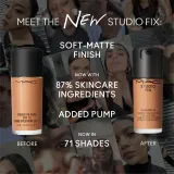 MAC Cosmetics Studio Fix Fluid SPF 15 24HR Matte Foundation + Oil Control - Тональная основа матирующая SPF 15, 30 мл, оттенок NC44 — фото 8