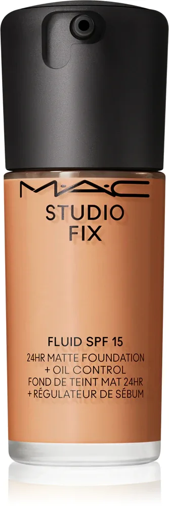 MAC Cosmetics Studio Fix Fluid SPF 15 24HR Matte Foundation + Oil Control - Тональная основа матирующая SPF 15, 30 мл, оттенок NC44.5