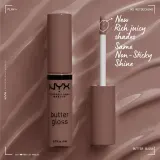 NYX Professional Makeup Butter Gloss - Блеск для губ, 8 мл, оттенок 54 Sugar Glass — фото 3