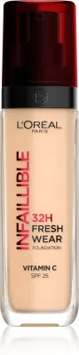 L’Oreal Paris Infaillible 32H Fresh Wear - Долговременное тонирование в жидкой основе, 30 мл, оттенок 100  WARM DORE