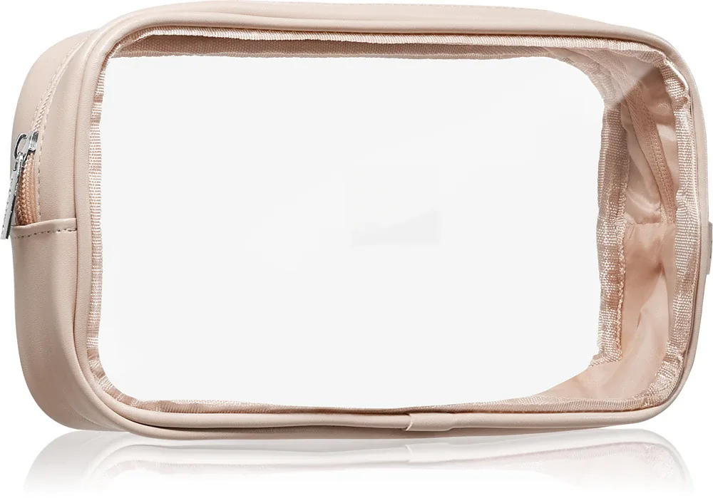 Notino Travel Collection Medium Clear Organizer - Прозрачная косметичка M Beige 24x12,5x5 cm, 1 szt.