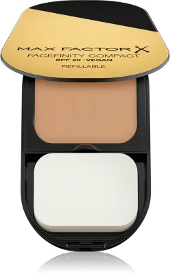 Max Factor Facefinity Refillable - Компактное матирующее тональное средство SPF 20, 10 г