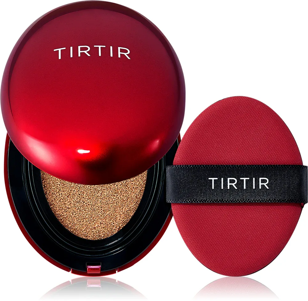 TIRTIR Mask Fit Red Cushion Mini - Долговременный тональный фонд в губке, 4 г, оттенок 28N Oat