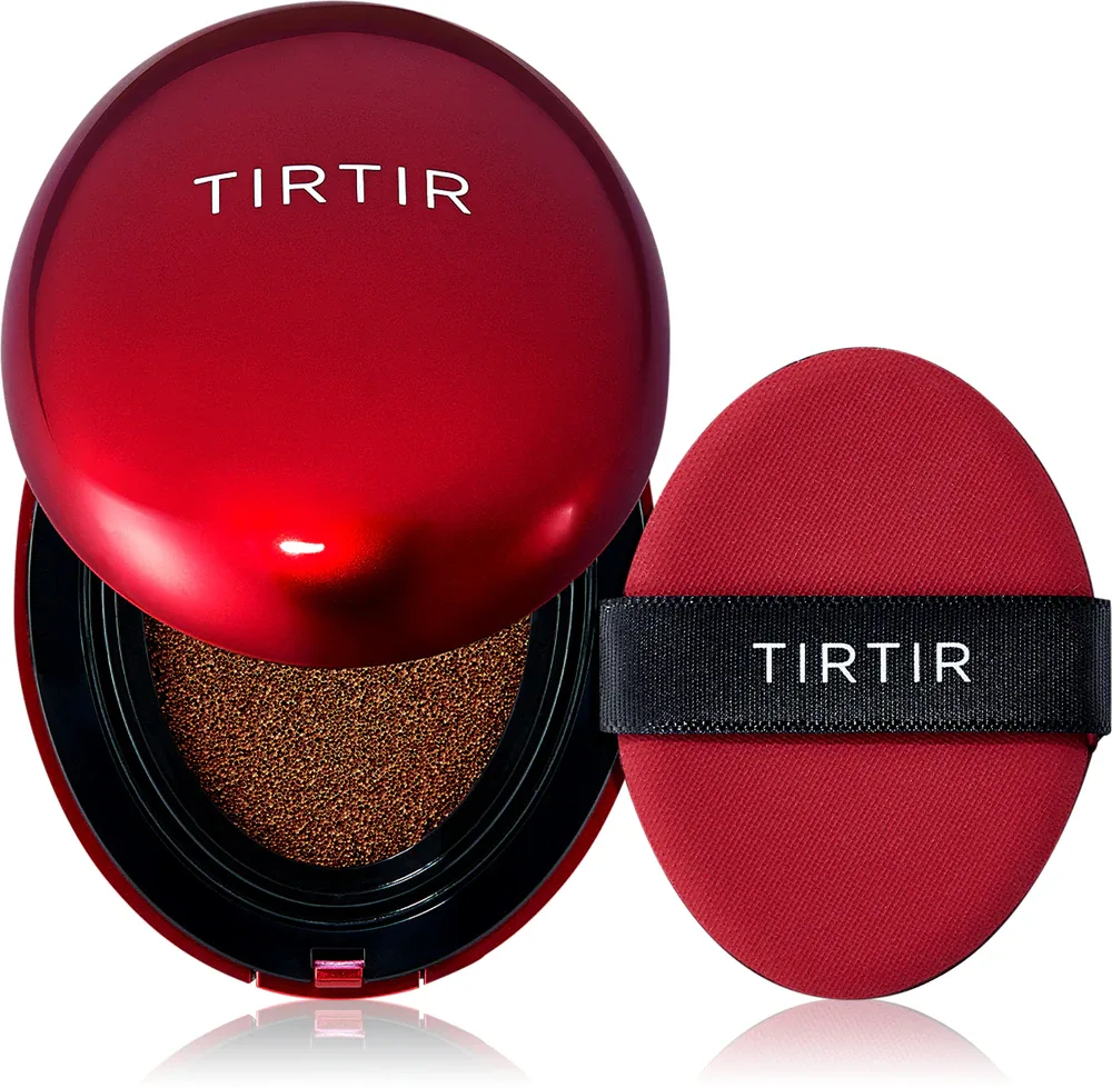 TIRTIR Mask Fit Red Cushion Mini - Долговременный тональный фонд в губке, 4 г, оттенок 47N Ebony