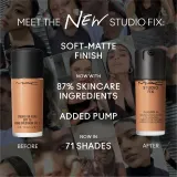 MAC Cosmetics Mini Studio Fix Fluid SPF 15 24HR Matte Foundation + Oil Control - Матирующий тональный крем SPF 15, 15 мл, оттенок NW10 — фото 5