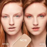 MAC Cosmetics Mini Studio Fix Fluid SPF 15 24HR Matte Foundation + Oil Control - Матирующий тональный крем SPF 15, 15 мл, оттенок NC10 — фото 7