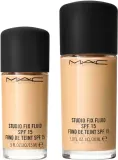 MAC Cosmetics Mini Studio Fix Fluid SPF 15 24HR Matte Foundation + Oil Control - Матирующий тональный крем SPF 15, 15 мл, оттенок NC15 — фото 3