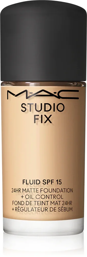 MAC Cosmetics Mini Studio Fix Fluid SPF 15 24HR Matte Foundation + Oil Control - Матирующий тональный крем SPF 15, 15 мл, оттенок NC17