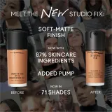 MAC Cosmetics Mini Studio Fix Fluid SPF 15 24HR Matte Foundation + Oil Control - Матирующий тональный крем SPF 15, 15 мл, оттенок NW20 — фото 6