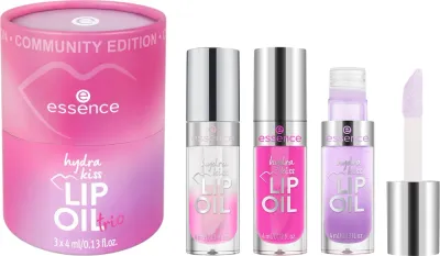 essence Hydra Kiss Lip Oil Trio - Блеск для губ, 3 мл