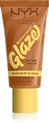 NYX Professional Makeup Buttermelt Glaze - Тонирующий крем для лица с SPF 30, 30 мл, оттенок 06 Praline Butta