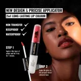 Dermacol 16H Lip Colour - Долговременная помада и блеск для губ, 2 мл, оттенок 01 Bella Aura — фото 3