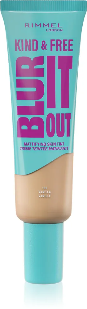Rimmel Kind & Free Blur It Out - Легкий увлажняющий тональный крем, 30 мл, оттенок 160 Vanilla