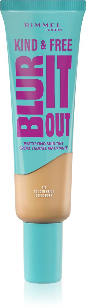 Rimmel Kind & Free Blur It Out - Легкий увлажняющий тональный крем, 30 мл, оттенок 210 Golden Beige