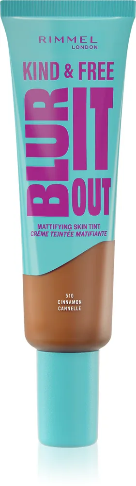 Rimmel Kind & Free Blur It Out - Легкий увлажняющий тональный крем, 30 мл, оттенок 510 Cinnamon