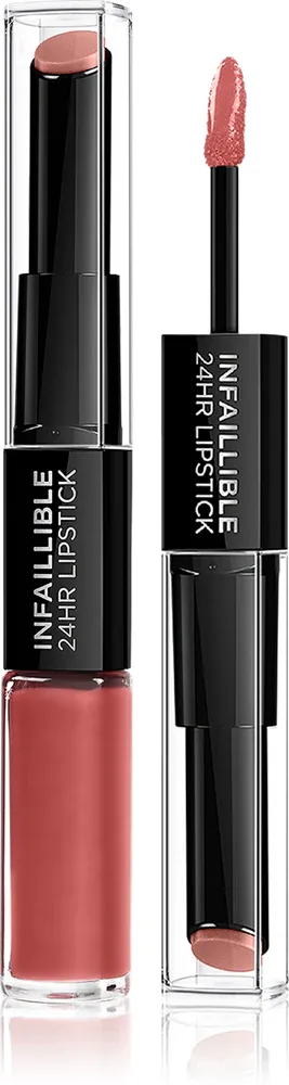 L’Oreal Paris Infallible 24H - Долговременная помада и блеск для губ 2 в 1, 5 г, оттенок 801 Toujours Toffee