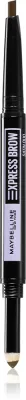 MAYBELLINE NEW YORK Express Brow Satin Duo - Карандаш и пудра для бровей двойное, 0, оттенок 02 - Medium Brown