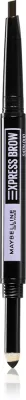 MAYBELLINE NEW YORK Express Brow Satin Duo - Карандаш и пудра для бровей двойное, 0, оттенок 04 - Dark Brown