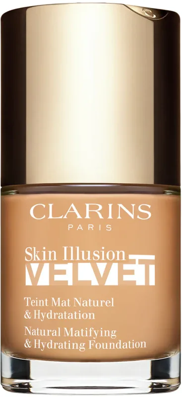 Clarins Skin Illusion Velvet - Тональная основа с матовым финишем и питательным действием, 30 мл, оттенок 108.5W