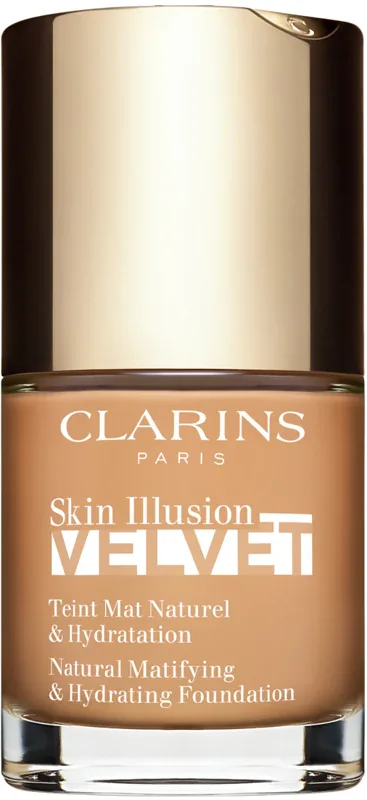 Clarins Skin Illusion Velvet - Тональная основа с матовым финишем и питательным действием, 30 мл, оттенок 112C