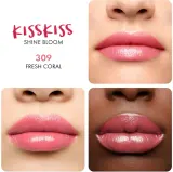 GUERLAIN KissKiss Shine Bloom - Блестящая помада, 3 г, оттенок 309 Fresh Coral — фото 4