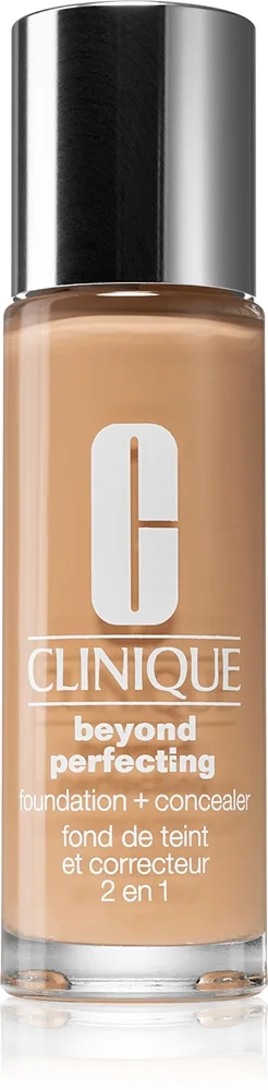 Clinique Beyond Perfecting Foundation + Concealer - Тональная основа: подкладка и корректор 2 в 1, 30 мл, оттенок 02 Alabaster