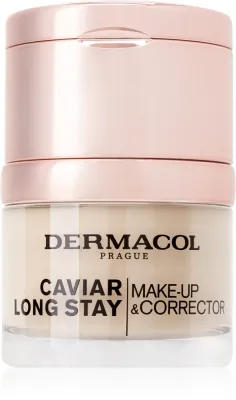 Dermacol Caviar Long Stay - Тональная основа с экстрактом икры и улучшающим корректором, 30 мл, оттенок 1 Pale