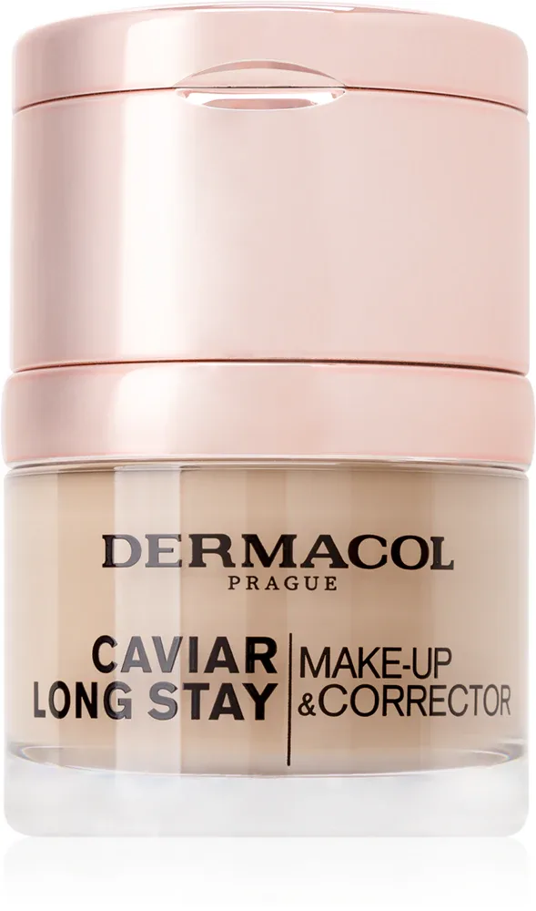 Dermacol Caviar Long Stay - Тональная основа с экстрактом икры и улучшающим корректором, 30 мл, оттенок Nude