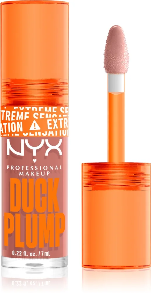 NYX Professional Makeup Duck Plump - Блеск для губ с эффектом увеличения, 7 мл, оттенок 02 Banging Bare