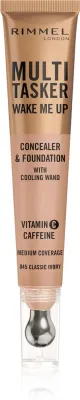 Rimmel Multi-Tasker Wake Me Up - Подклад и корректор с эффектом осветления, 20 мл, оттенок 45 Classic Ivory
