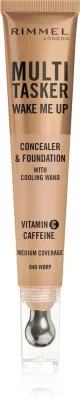 Rimmel Multi-Tasker Wake Me Up - Подклад и корректор с эффектом осветления, 20 мл, оттенок 40 Ivory