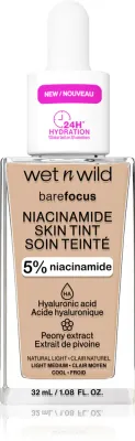 Wet n Wild BareFocus Niacinamide Skin Tint - Легкое увлажняющее тональное средство, 32 мл, оттенок Natural Light (Cool)