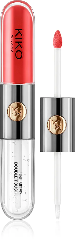 KIKO Milano Unlimited Double Touch - стойкая жидкая помада, 6 мл, оттенок 115 Fire Red