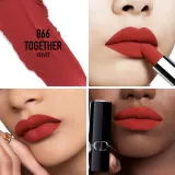 DIOR Rouge Dior - Помада для губ с долгим сроком носки, флакон с возможностью пополнения., 3 г, оттенок 866 Together Velvet — фото 2