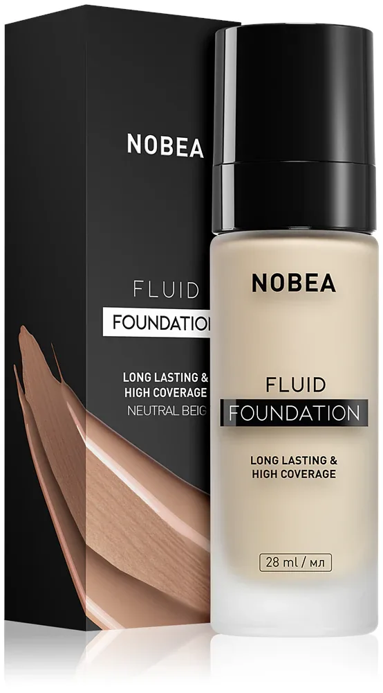 NOBEA Day-to-Day Fluid Foundation - Тональная основа: Трвалый подклад, 28 мл, оттенок 05 Neutral beige