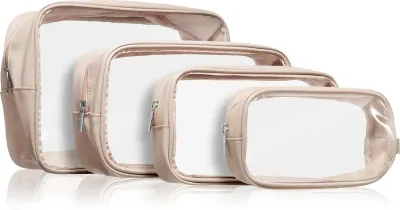 Notino Travel Collection Clear Organizer Set - Набор для путешествий Черный Beige, 4 шт