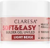 Claresa Soft&Easy Builder Gel - Гель-подложка для ногтей, оттенок Light Beige 45 г — фото 1