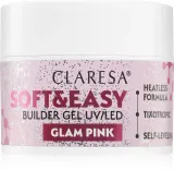 Claresa Soft&Easy Builder Gel - Гель-подложка для ногтей, оттенок Glam Pink 45 г — фото 1