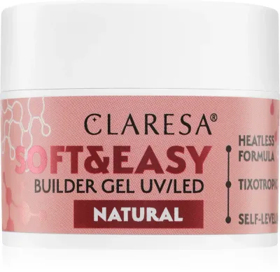 Claresa Soft&Easy Builder Gel - Гель-подложка для ногтей, оттенок Natural 12 г