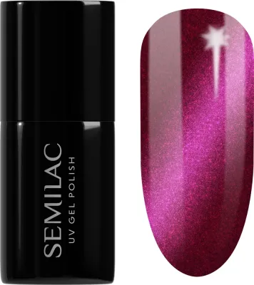 Semilac UV Hybrid Silk Effect - Гибридный лак для ногтей с использованием УФ / СВ-лампы, 7 мл