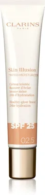 Clarins Skin Illusion Tinted Moisturizer - Крем тонирующий SPF 25, 40 мл, оттенок 02
