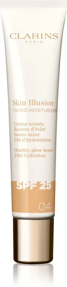 Clarins Skin Illusion Tinted Moisturizer - Крем тонирующий SPF 25, 40 мл, оттенок 04
